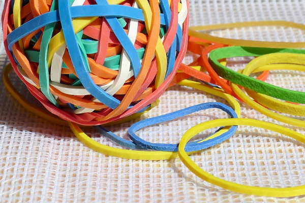 elastici di gomma