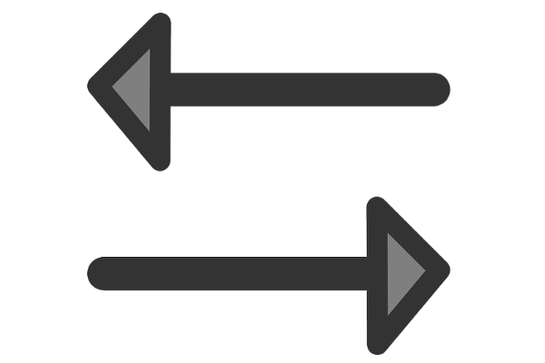 Frecce  in direzione opposte