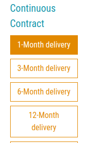 Menu of Continuous Contracts available for financial pricing