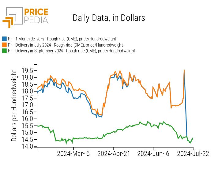 Dynamics of rough rice futures contracts, quoted at the CME Dynamics of rough rice futures contracts, quoted at the CME
