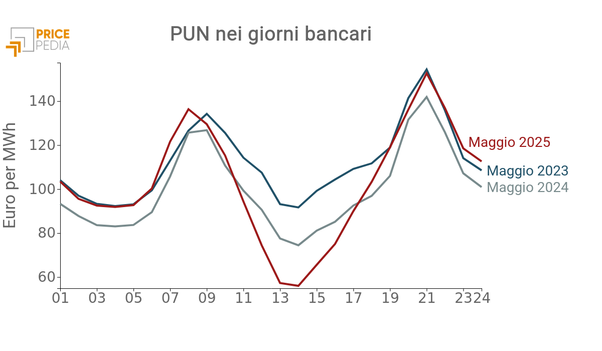 Profilo PUN orario Giorni Bancari