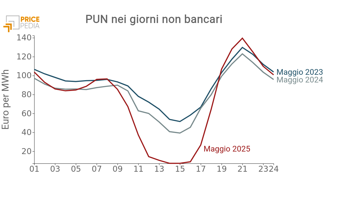 Profilo PUN orario Giorni non Bancari