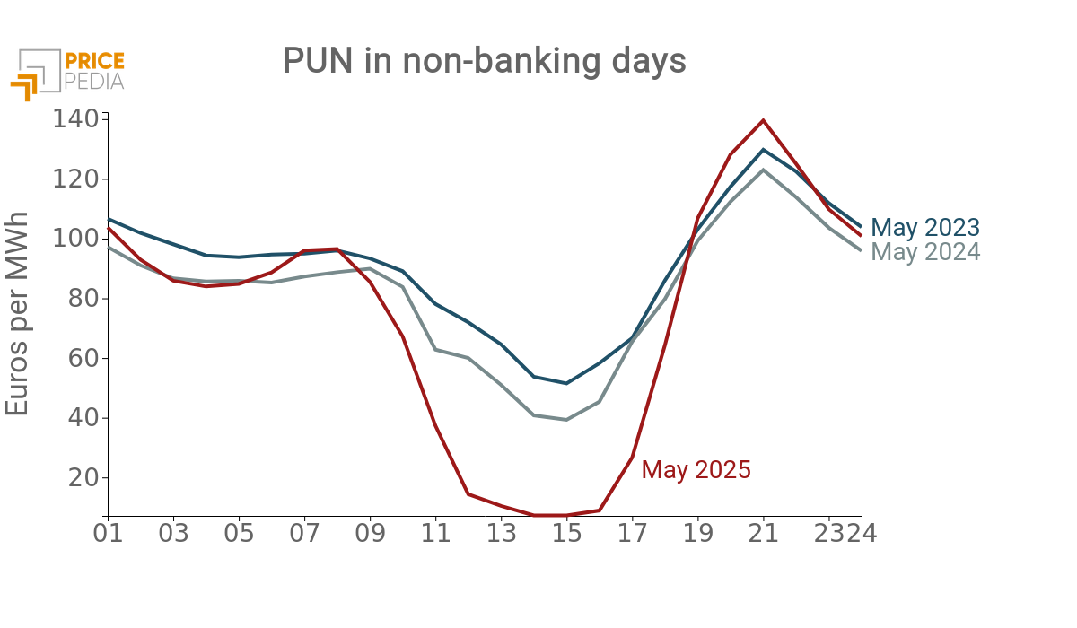 Hourly PUN Profile Non-Banking Days